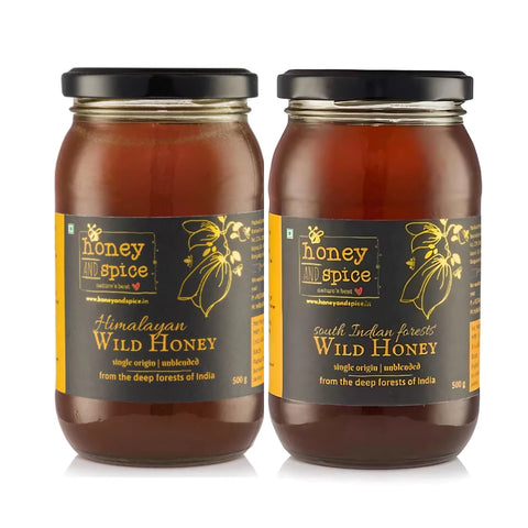 Himalayan Wild Honey(500 gms) & South Indian Wild Honey(500 gms) Combo