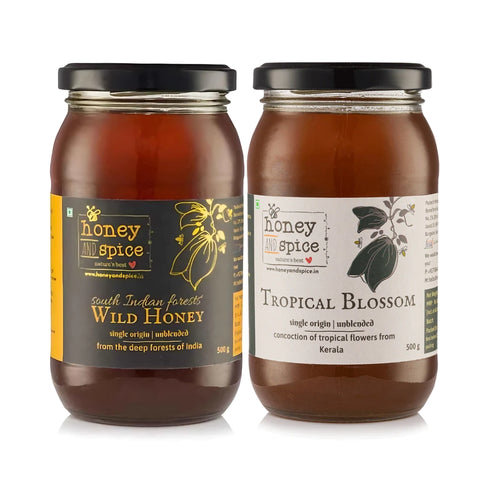 South Indian Wild Honey(500 gms) & Tropical Blossom Honey(500 gms)