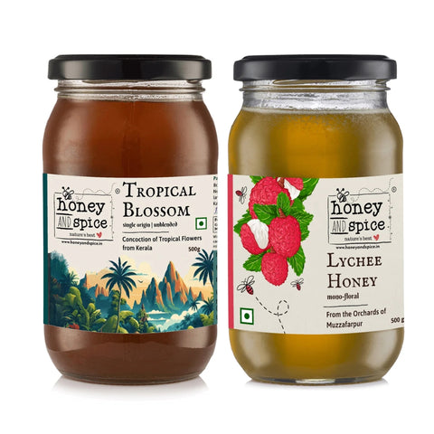 Tropical Blossom Honey(500 gms) &  Lychee Honey(500 gms)