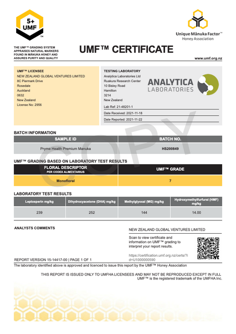 UMF 5+ 100% Pure Manuka Honey (350g), MGO 83+ Certified | 100% Pure New Zealand Honey