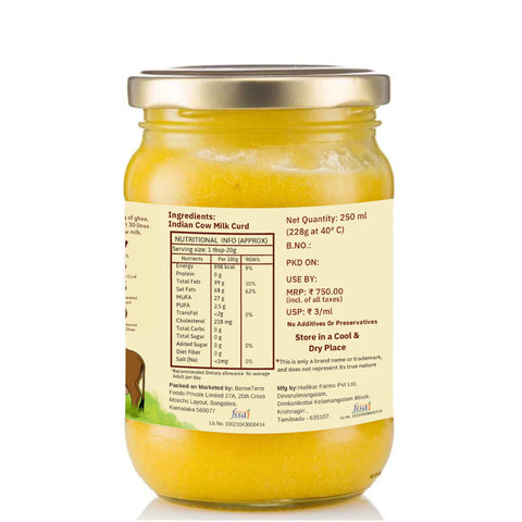 A2 Desi Gir Cow Ghee - Hand Churned from Curd using Bilona Method