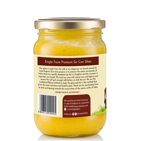 A2 Desi Gir Cow Ghee - Hand Churned from Curd using Bilona Method