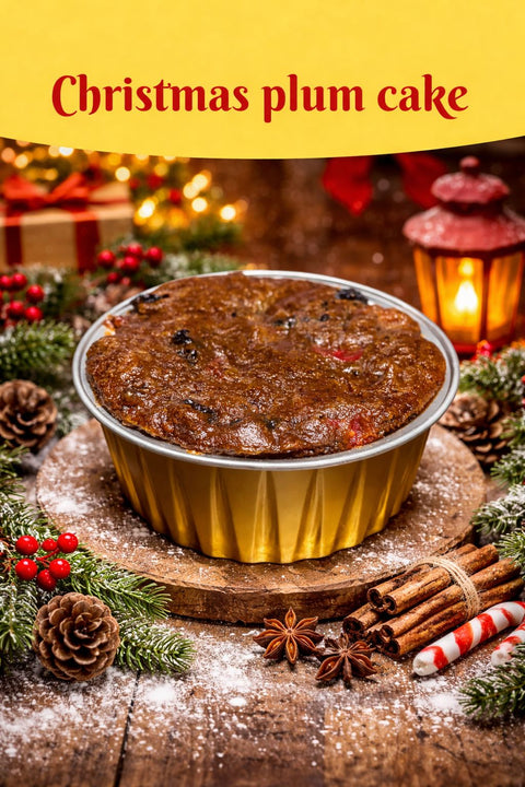 Christmas Eggless Plum Cake