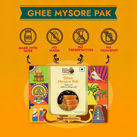 Ghee Mysorepak (Soft) - Sweet Karam Coffee (100 GM)