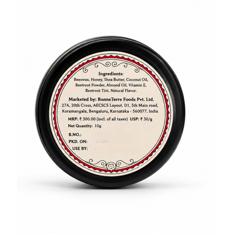 Honey Lip Balm – with Beeswax and Beetroot