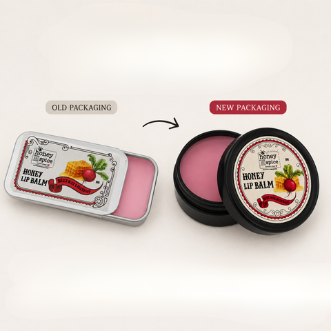 Honey Lip Balm – with Beeswax and Beetroot