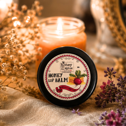 Honey Lip Balm – with Beeswax and Beetroot
