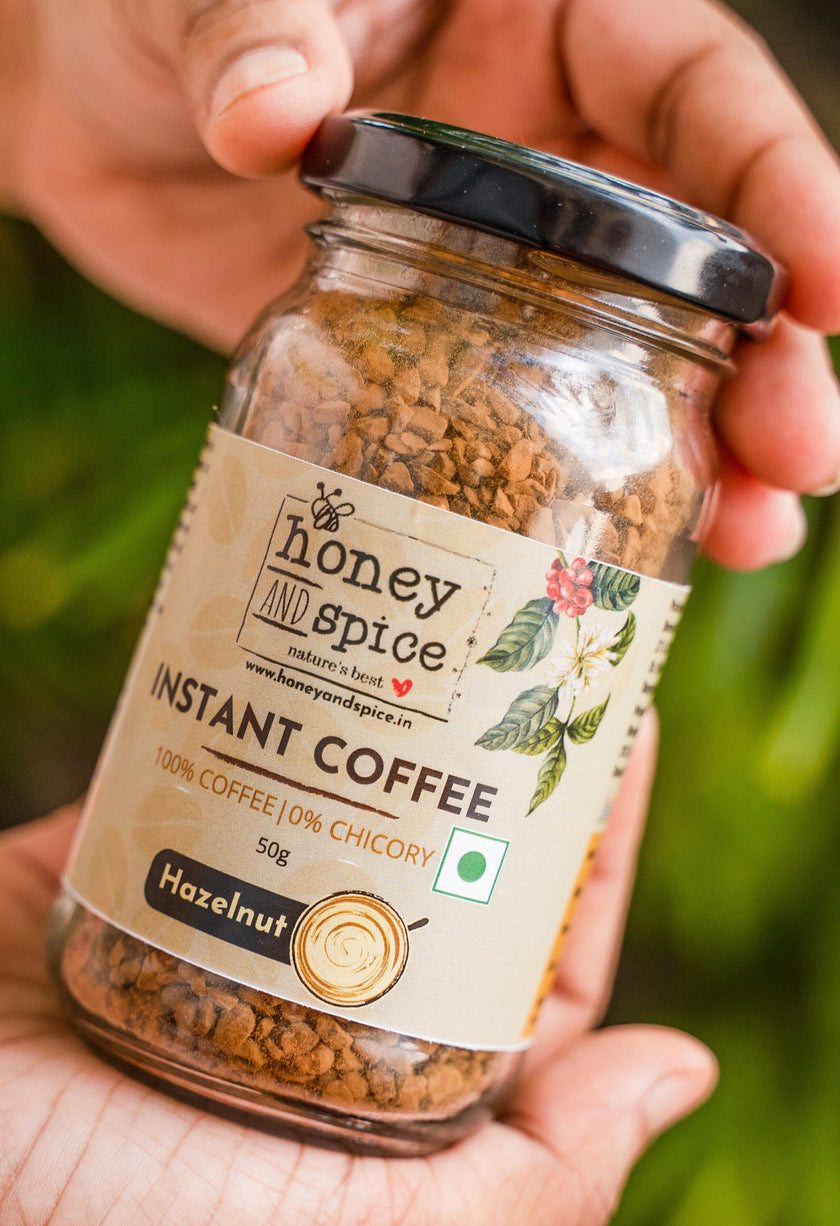 Instant Coffee Hazelnut 50g Honey and Spice