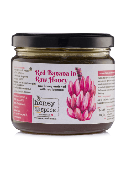 Red Banana in Raw Honey 400gm