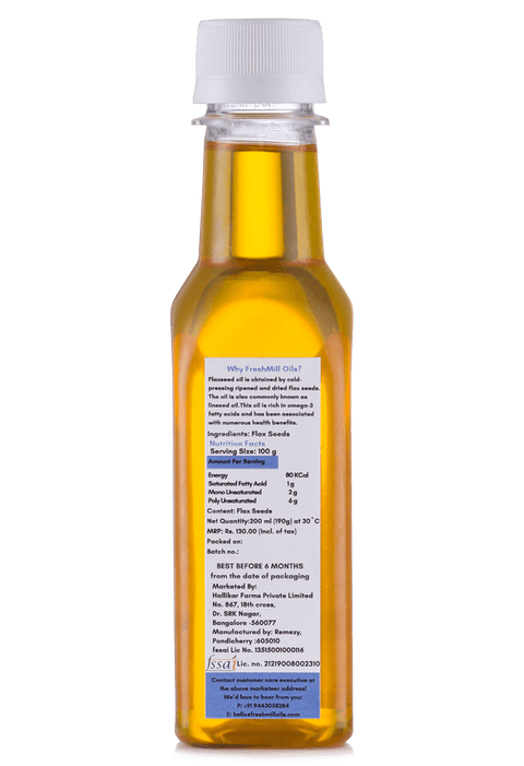Cold Pressed Flaxseed Oil 200ml