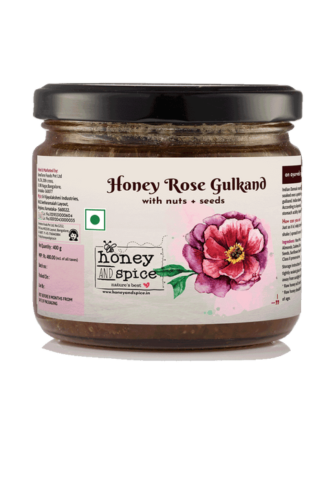 Honey Rose Gulkand with Nuts and Seeds 400gms