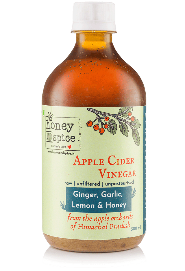 Apple cider vinegar with ginger, garlic, lemon and honey 500ml Honey