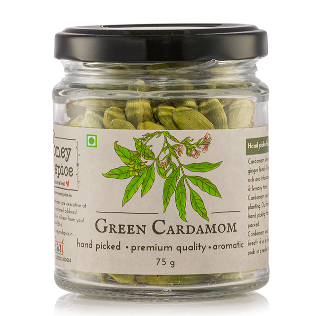 Green Cardamom 75gm Honey and Spice