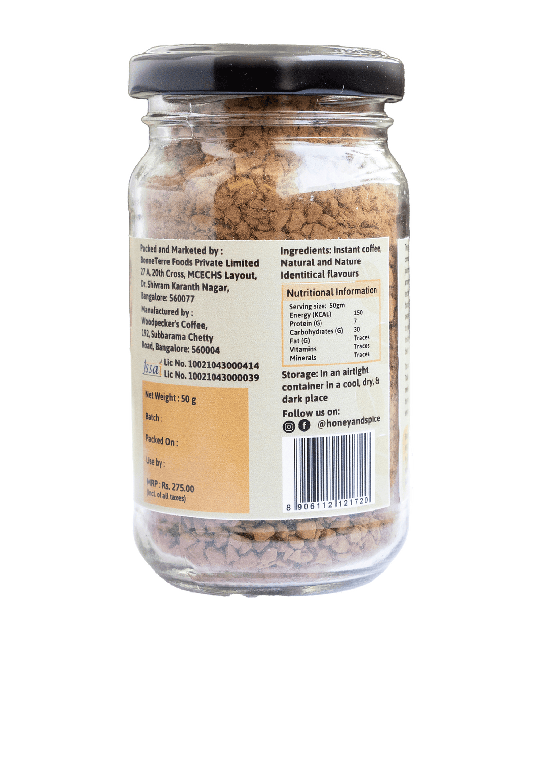 Instant Coffee Classic 50g Honey and Spice